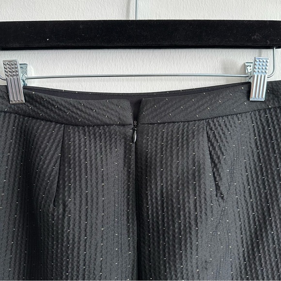 Madewell Shirttail Skirt in Nightfall Jacquard Black with Gold | Size 4 - Picture 6 of 8